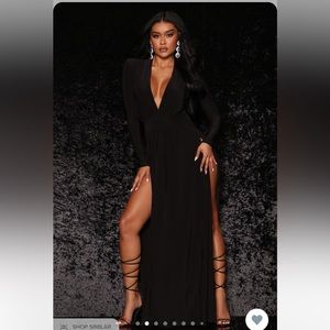 Fashion Nova Black Spree Dress.